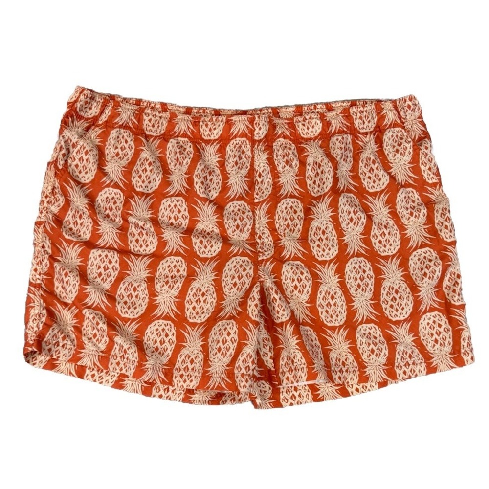 OP Ocean Pacific Shorts Men's XL/XG 40/42 Swim Trunks Orange Hawaiian Pineapple